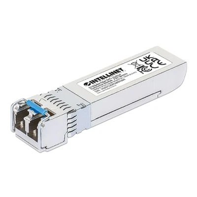 Image de Intellinet Émetteur récepteur à Fibre Optique 10GBase LR SFP+ vers LC monomode Mini GBIC 10G Compatible avec Cisco SFP Longueur d&#039;onde 1310 nm Branchement Chaud Jusqu&#039;à 10 km
