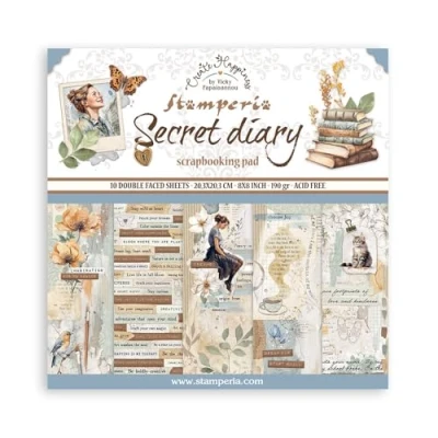 Image de Scrapbooking Small Pad 10 feuilles cm 20,3 x (8 pouces 8&quot;) Créer un journal intime heureux
