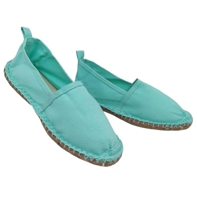 Image de de fonseca Délicieuses Espadrilles en toile pour femme, chaussures basses et d&#039;été, classiques, sans compensation, fond corde, vert d&#039;eau, 36 EU