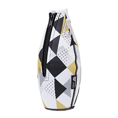 Image de GRÄWE Housse de Bouteille en néoprène Compatible avec Les Bouteilles Verre Sodastream Blanc/Noir/Beige