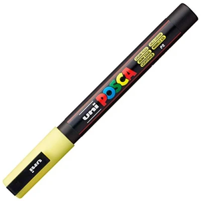 Image de Uni ball Marqueur Posca 186510 Pointe ogive fine 0,9 1,3 mm Jaune clair