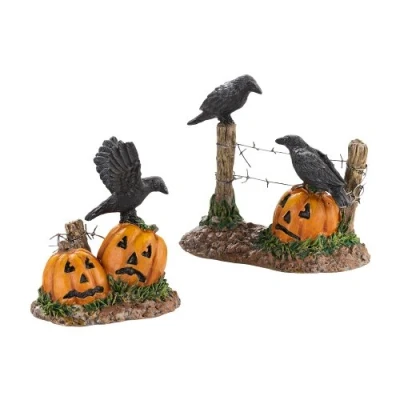 Image de Department 56 Corbeaux d&#039;halloween, polyrésine, Multicolore, 8,5 x 8 4,5 cm
