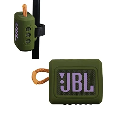 Image de Hermitshell Étui en silicone pour enceinte portable JBL GO 4 / 3 (vert armée uniquement) (couvercle