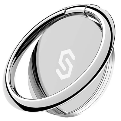 Image de Syncwire Anneau de Support Universel pour téléphone réglable à 360 Robuste, iPhone 11 Pro, XS, Max, XR, X, 8, 7, 6, 6s, 6 Plus, SE, Huawei, Tous Les Smartphones Argenté