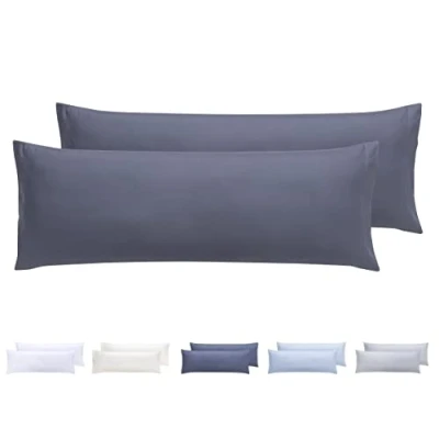 Image de Todocama Lot de 2 Housses Coussin Extra Douces hypoallergéniques 105 x 40 cm Gris foncé