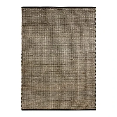 Image de Thedecofactory Jute Coton Tapis tissé en et Noir Naturel 120x170