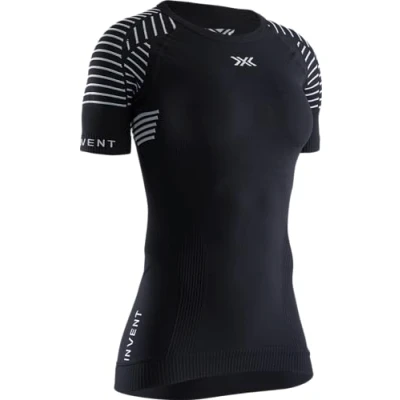 Image de X Bionic Invent 4.0 T Shirt Maillot de Compression Manches Courtes Femme, Opal Black/Arctic White, FR : XS (Taille Fabricant XS)