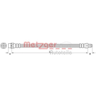 Image de METZGER 4110996 Flexible De Frein 528 MINI: 3/5 portes, Clubman, Cabriolet
