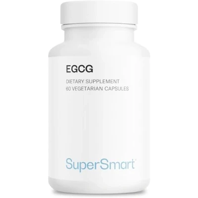 Image de EGCG Antioxydant Améliore la Santé Cardiovasculaire Aide à Digestion Extrait de Thé Vert Standardisé 70% d’EGCg Vegan Sans Gluten Supersmart