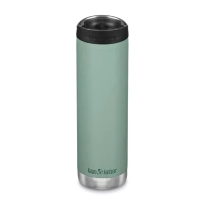 Image de Klean Kanteen TKWide Bouteille isotherme avec couvercle à café, 591 ml, vert béryl