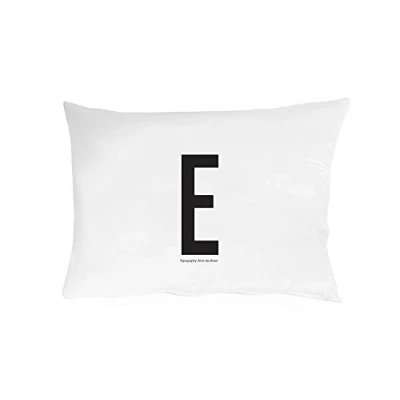 Image de Design Letters Taie d&#039;oreiller 63 x 60 A Z E, Blanc, Taille Unique