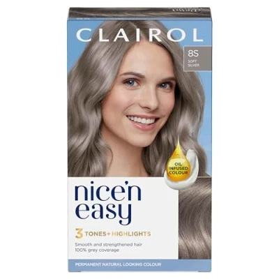 Image de Clairol Nice&#039;n Easy Crème, Coloration permanente à l&#039;huile infusée l&#039;huile, 8S Argent doux