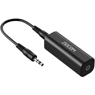 Image de ZIOCOM Ground Loop Noise Isolator, Isolateur de Bruit Boucle Terre pour Voiture Audio/Système stéréo Domestique avec câble Audio 3,5 mm
