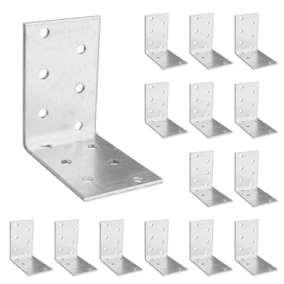 Image de OMIDEAS 10 x Equerre d&#039;assemblage (60 60 40 2) de Fixation Angle Droit Support en forme L, Équerre 90 Degrés Acier, Coin
