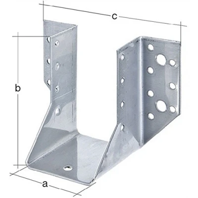 Image de Alberts 334505 Support U type A ailes extérieures galvanisé Sendzimir 40 x 110 mm