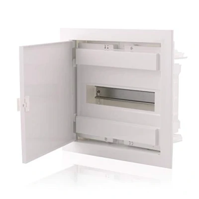 Image de Boîte à fusibles encastrée 1 rangée pour 12 modules IP40 avec porte blanche
