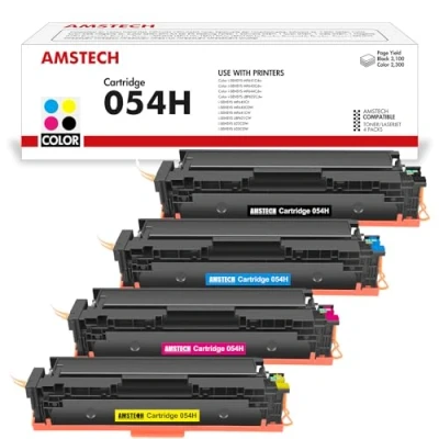 Image de 054H 054 Cartridge CRG Compatible pour Canon Toner Set i SENSYS MF643Cdw MF641Cw MF645Cx LBP623Cdw LBP621Cw MF642Cdw MF644Cdw LBP622Cdw MF640C Noir Cyan Jaune Magenta, 4 Pack