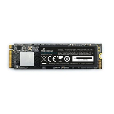 Image de MediaRange Disque Dur Interne M.2 2280, NVMe PCIe 3.1 x4 20 Go/s, 1 to, Noir