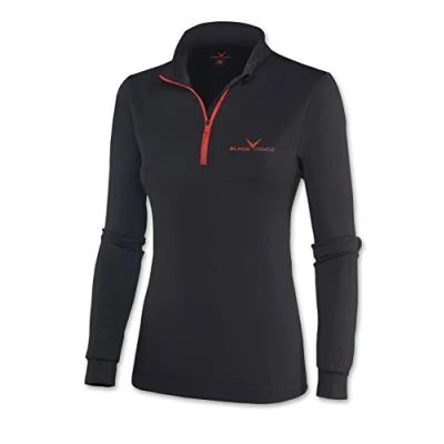 Image de Black col roulé Embout Crevice de Ski Femme, Skirolli, Multicolore (Noir/Rouge), 40 (Taille fabricant:38)