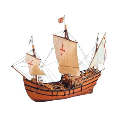 Image de Artesanía Latina Maquette de Bateau en Bois Caravelle Espagnole La Découverte l&#039;Amérique, Pinta Modèle 22412, Échelle 1:65 Modèles Réduits à Assembler Niveau Moyen