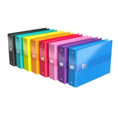 Image de Lot de 10 Classeur Color Life A5 paysage, 2 ann. ø25, dos 35mm, rembordé papier coloris assortis (6)