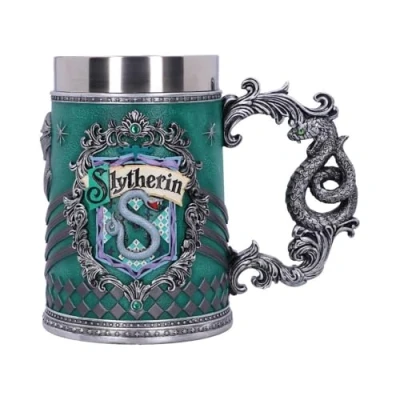 Image de Nemesis Now B5608T1 Harry Potter, Chope à bière de collection, Motif : Serpentard Cadeau pour Fan et Passionné Qualité Supérieure Vert Argenté 15,5 CM, Résine, 1 Unité (Lot 1)