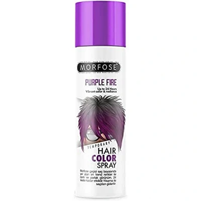 Image de Morfose Purple Fire Temporary Hair Color Spray 150ml teinture capillaire temporaire Couleurs tendance et éclatantes avec tenue jusqu&#039;à 24 heures, facile à enlever au lavage.