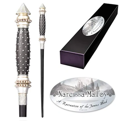Image de The Noble Collection Narcissa Malfoy Character Wand 14in (35cm) Wizarding World with Name Tag Harry Potter Film Set Movie Props Wands