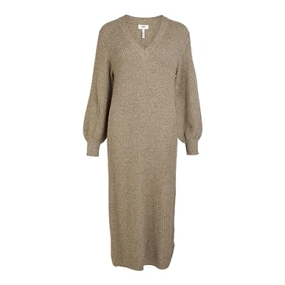 Image de Object Objmalena L/S Knit Dress Noos Robe, fossile, L Femme