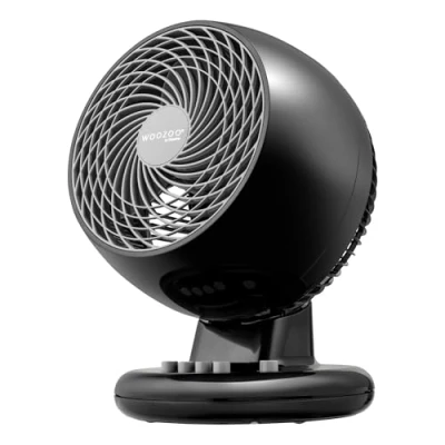 Image de Woozoo, Ventilateur de table silencieux, puissant &amp; portable, 23m², Portée 12m, Oscillation, Inclinaison verticale, Chambre Woozoo PCF M18 Noir
