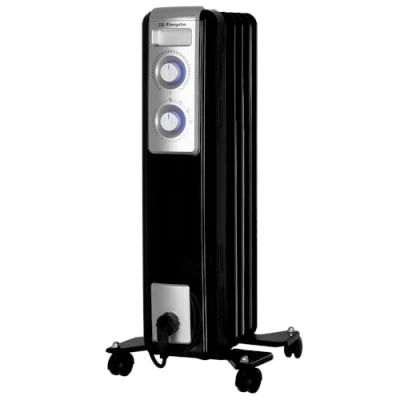 Image de Orbegozo RN 1000 Radiateur à huile, 5 éléments, W, lumière LED, thermostat réglable, enrouleur de câbles, roulettes pivotantes