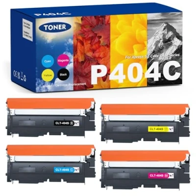 Image de ONLYU Cartouche de Toner Compatible Samsung CLT P404C 404 404S pour Xpress SL C480W C483W C430W C480FW C48X C480 C430 K404S Y404S (Noir,Cyan,Jaune,Magenta,Pack 4)