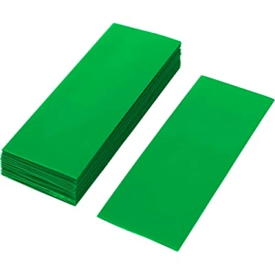 Image de ISOLATECH 100 pcs. Gaine thermorétractable en PVC coupée morceaux de 72mm vert sans colle Dimension plate 30mm (Ø19,1mm) 2:1 isoler les Batteries 18650 non marquées (Ø19,1mm 72mm)