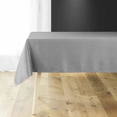 Image de douceur d&#039;intérieur, Nappe Rectangle (140 x 240 cm) Debbie Anthracite, Jacquard