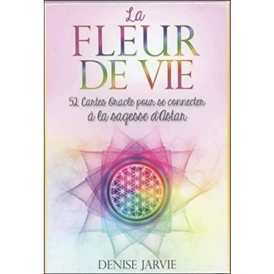 Image de la fleur de vie 52 cartes oracles pour se connecter à sagesse d&#039;Astar Livre d’occasion Correct