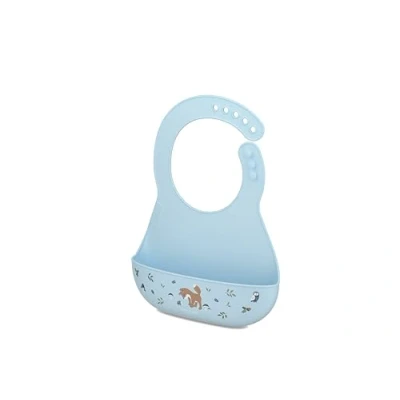 Image de Mepal Bavoir Mio Little Dutch Fermetures ajustables pour un meilleur confort Poche profonde recueillir les aliments Passe au lave vaisselle Sans BPA Forest Friends