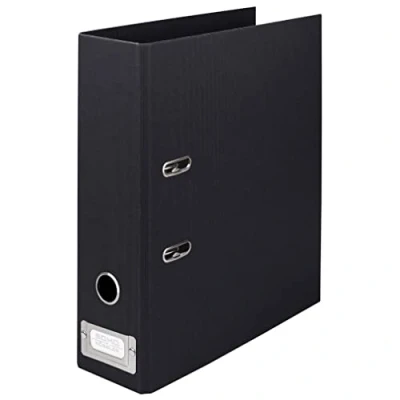 Image de Rössler Papier 1317452708 S.O.H.O. Classeur DIN A4 avec étiquette à insérer, largeur de dos 80 mm, noir, 1 pièce
