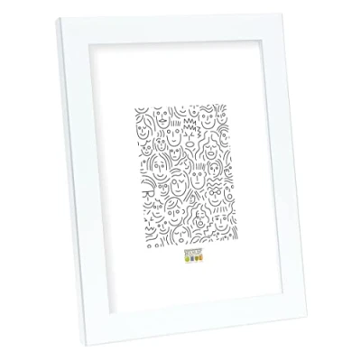 Image de Deknudt Frames S41VK1 Cadre Photo Bois/Résine Beige/Blanc 15 x 23 cm