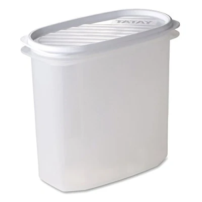 Image de TATAY Boîte Alimentaire, Hermétique, 2 L Capacité, Couvercle à pression flexible, sans BPA, passe au Micro ondes et Lave vaisselle, Blanc. Dimensions: 18,4 x 9,7 17,8 cm