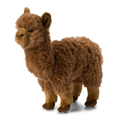Image de WWF Plüsch Peluche Alpaga Réaliste avec de Nombreux Détails Ressemblants Douce et Souple Normes CE Beige Hauteur 31 cm