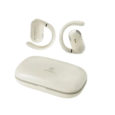 Image de ZIPFORCE Écouteurs sans Fil Open Ear Bluetooth 5.3 entièrement Intra Auriculaires 4 micros ENC Appel Clair, Contrôle Tactile, TWS étanche IPX6, légers, Yellow