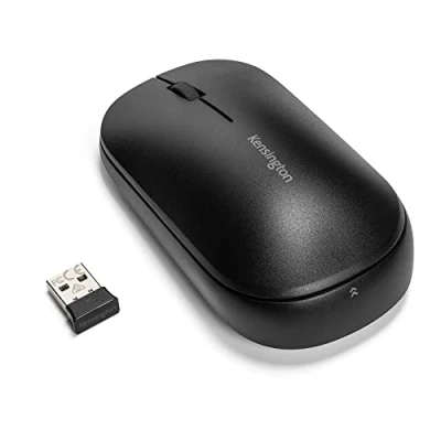 Image de Souris sans fil Kensington SureTrack Dual Ambidextre fil, mince pour ordinateur portable, bureau ou domicile, fonctionne avec Chrome, Mac, Windows et Android Noir (K75298WW)