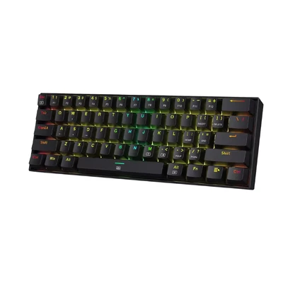 Image de Redragon K630 Dragonborn 60% Clavier de Jeu RVB Filaire, 61 Touches mécanique Compact Support Pilote Pro (Noir Interrupteur Bleu)