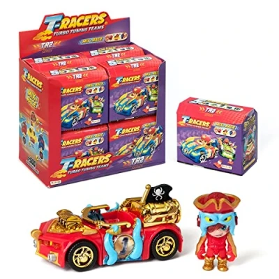 Image de T Racers Série 2 Voiture Surprise et Pilote de Course Construire, Mix Car se démonte Toutes Les pièces sont interchangeables. Comprend la Collection complète