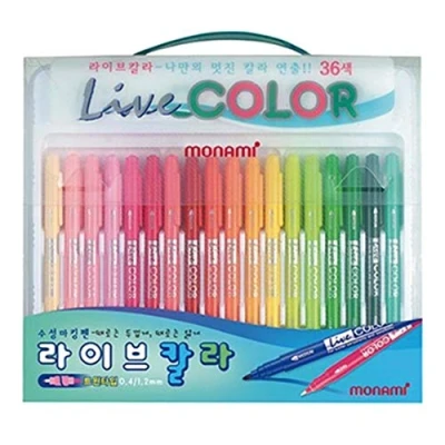 Image de Monami Live Color Stylo à encre double base d&#039;eau 36 couleurs