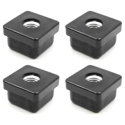 Image de Design61 Lot de 4 bouchons filetés carrés 25 x mm 1,5 Avec filetage intérieur M10