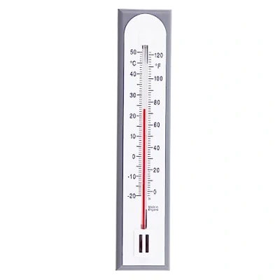 Image de Thermometre Interieur précis pour une utilisation comme Maison, au bureau, dans le jardin ou la serre Facile à fixer mur (gris)