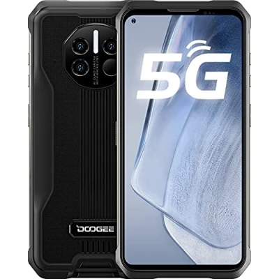 Image de DOOGEE Telephone Portable Incassable, V10 (2021) 5G Smartphone 6.39HD, 8500 mAh, Caméra 48MP+16MP, 8Go+128Go, Android 11.0, IP68/IP69K Antichoc/Étanche/NFC Noir