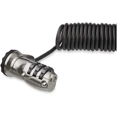 Image de StarTech.com LTLOCK3DCOIL câble antivol Noir, Acier inoxydable 1,8 m Neuf