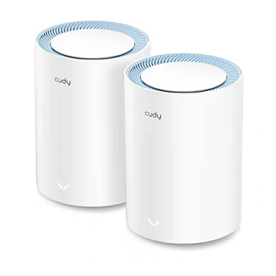 Image de Cudy M1200 2 PACK système Wi Fi maillé Bi bande (2,4 GHz / 5 GHz) (802.11ac) Blanc 1 Interne Neuf